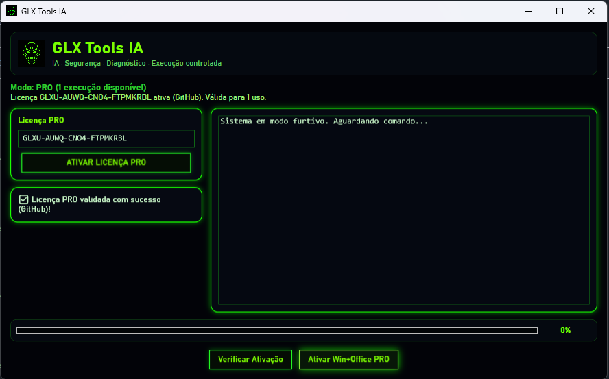 GLXTools IA - Ativação Windows + Office